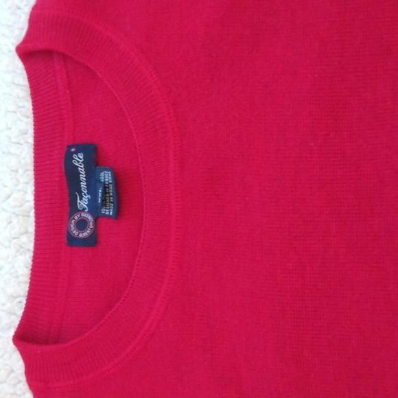 NWOT Faconnable XXL Red Merino Wool Crew Neck Sweater - Picture 5 of 11